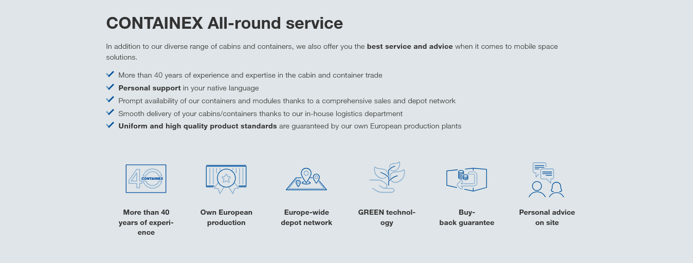 screenshot 2026 03 27 at 12 43 49 space solutions with cabins and containers for trade & commerce containex (int)